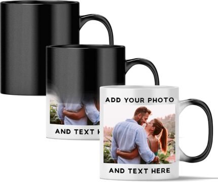 Personalized Magic Mug - Custom Color Changing Mug, 11 oz Personalized Coffee Mug with Photo, Picture - Heat Sensitive Custom Coffee Mug, Color Changing Cups, Tazas Magicas Personalizadas(Buundle of 10)