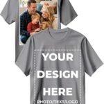 Custom T Shirts for Men Women Design Your Own Front Back Print Customized Shirt Image/Text/Photo Personalized Cotton T-Shirts(Bundle of 10)