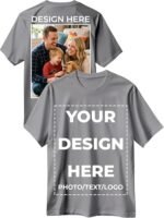Custom T Shirts for Men Women Design Your Own Front Back Print Customized Shirt Image/Text/Photo Personalized Cotton T-Shirts(Bundle of 10)