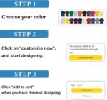 Custom T Shirts for Men Women Design Your Own Front Back Print Customized Shirt Image/Text/Photo Personalized Cotton T-Shirts(Bundle of 10) - Image 2